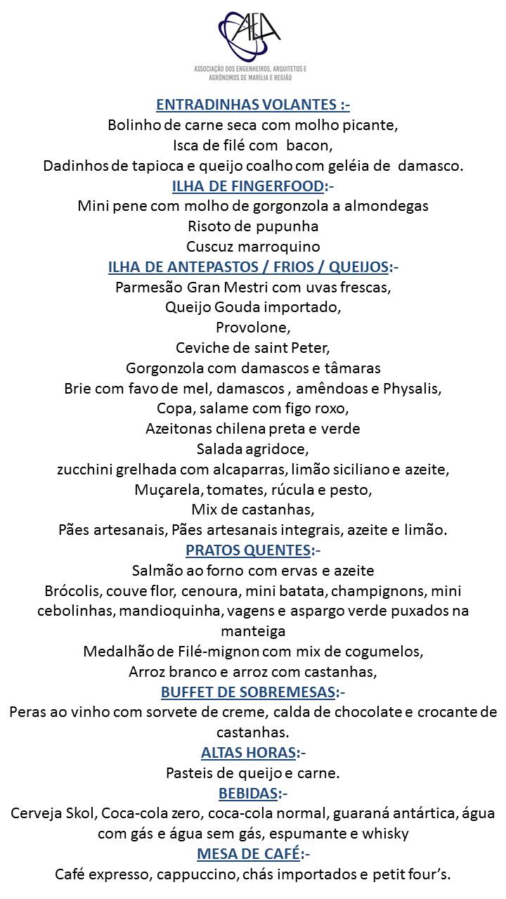JANTAR PROFISSIONAIS DO ANO 2019 – DIA 26/10 ÁS 21H