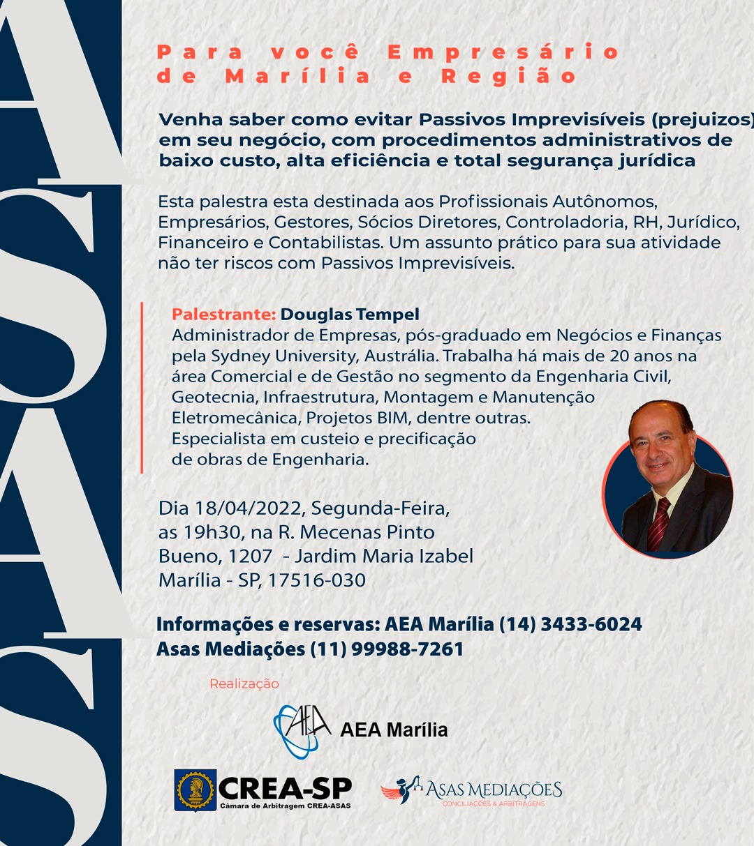 Aprenda a evitar despesas imprevisíveis: palestra gratuita na AEA transmitirá conceitos essenciais