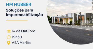 AEA Marília realiza palestra gratuita sobre soluções para impermeabilização dia 14