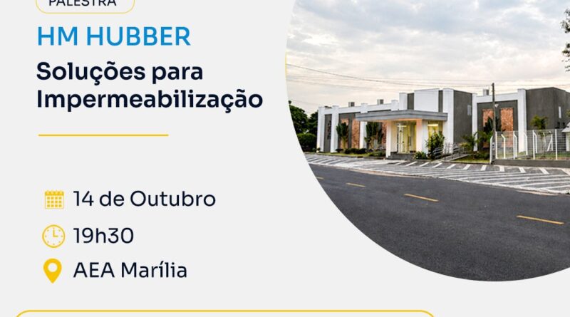 AEA Marília realiza palestra gratuita sobre soluções para impermeabilização dia 14